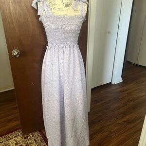 Chelsea & Violet Purple Smocked Maxi Sundress